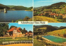 DDR Foto AK Schönbrunn / Schleusegrund Bei Hildburghausen, Ua. FDGB Erholungsheim Hütte - Hildburghausen