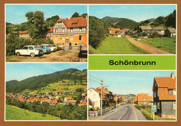 DDR Foto AK Schönbrunn / Schleusegrund Bei Hildburghausen, Teilansichten, DDR Oldtimer - Hildburghausen