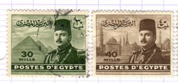 ET+ Ägypten 1947 Mi 319-20 - Used Stamps