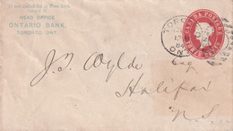 CANADA 1884      ENTIER POSTAL/GANZSACHE/POSTAL STATIONERY LETTRE DE TORONTO - 1860-1899 Regering Van Victoria