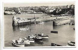 Real Photo Postcard, Newquay, The Harbour. Boats, House, 1955. - Newquay