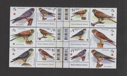 2021 Belarus Stamps Birds Of Belarus. Falcons. 6v + Label - Wit-Rusland