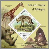 NIGER 2021 MNH African Animals Giraffen S/S - IMPERFORATED - DHQ2128 - Giraffes