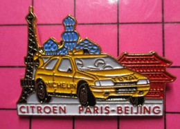 SP08 Pin's Pins / Beau Et Rare / THEME : SPORTS / AUTOMOBILE RALLYE PARIS PEKIN VIA MOSCOU CITROEN - Automobile - F1