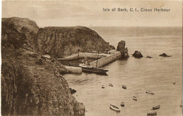 Isle Of Sark, Creux Harbour ( Boat Entering Harbour) - Sark