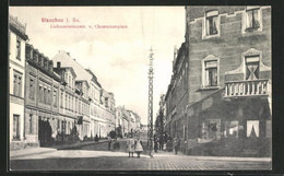 AK Glauchau / Sachsen, Gebäudezeile In Der Lichtensteinerstr. V. Chemnitzerplatz - Lichtenstein