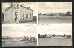 AK Treuen / Vogtland, Bäckerei Max Tuma, Ortsansicht - Vogtland