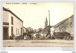 HATRIVAL ..--  Le Village . Café - Restaurant . Troupeau De Vaches . - Saint-Hubert