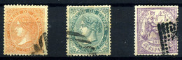 España Nº 89, 100, 148. Año 1867/74 - Used Stamps