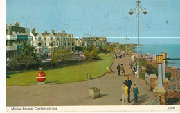 CPSM , R.U. , N° 90/ C.1443 , Clacton-on-Sea , Marine Parade Ed. E.T.W., 1971 - Clacton On Sea