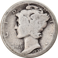 Monnaie, États-Unis, Mercury Dime, Dime, 1923, U.S. Mint, Philadelphie, B+ - 1916-1945: Mercury (Mercure)