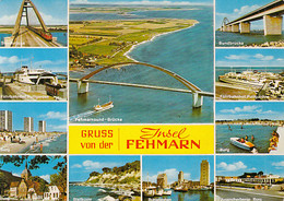 97147- FEHMARN ISLAND DIFFERENT VIEWS, BRIDGE, BEACH, HOTEL, FERRY, HARBOUR, SHIPS - Fehmarn