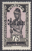 Ivory Coast, Scott #106, Mint Hinged, Upper Volta Overprinted, Issued 1933 - Nuovi