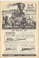 Catalogue E And H IRON HORSE 1962 Jan-February Digest Tyco - English