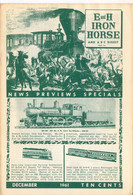 Catalogue E And H IRON HORSE 1961 December Digest GEM Models Penn Line - English