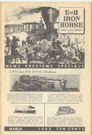 Catalogue E And H IRON HORSE 1962 March Digest Akane Athaern Tyco - English