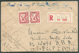 Lettre Recommandée Et Par Avion De HUE 19-6-1944 Vers Dalat TB   - 18472 - Luftpost