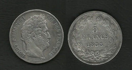 Louis PHILIPPE I . 5 FRANCS 1833 A . ( PARIS ) . - 5 Francs