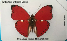 SIERRA-LEONE - Phonecerd - Cymothoe Hartigi - 10 Units - Sierra Leona