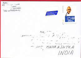 Cover From The Netherlands (priority Mail) To India Or Other Countries With Mahatma Gandhi Stamp - Mahatma Gandhi