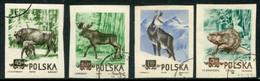 POLAND 1954 Protected Animals Imperforate Used.  Michel 885-88B - Used Stamps