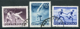 POLAND 1954 National Spartakiad I Used..  Michel 861-63 - Oblitérés