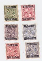 Wurtemberg Timbres De Service N°102+104+105+106 - Wuerttemberg