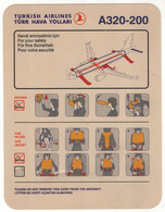 TURKISH AIRLINES A320-200 SAFETY CARDS - Safety Cards