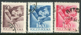 POLAND 1954 Labour Day Used.  Michel 842-44 - Usati