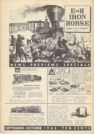 Catalogue E And H IRON HORSE 1962 September-October Digest AHM GEM Models - Inglese