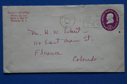 W8 ETATS UNIS  BELLE LETTRE  1962  WESTERLY   POUR FLORENCE   + VIGNETTE + AFFRANCH. INTERESSANT - Storia Postale