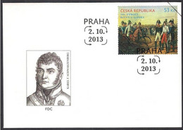 CZECH REPUBLIC 2013 FDC - 200th Anniversary Of The Battle Of Leipzig, War, First Day Cover - FDC