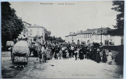 C. P. A. : 81 PUYLAURENS : Avenue De Castres, Nombreuses Personnes, Belle Animation, Timbre En 1939 - Puylaurens