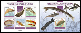 GUINEA BISSAU 2021 - Deep Sea Fishes, M/S + S/S. Official Issue [GB210208] - Fische