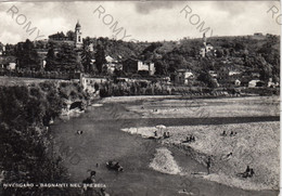 CARTOLINA  RIVERGARO,PIACENZA,EMILIA ROMAGNA,BAGNANTI NEL TREBBIA,STORIA,MEMORIA,BELLA ITALIA,RELIGIONE,VIAGGIATA 1965 - Piacenza