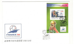 North Korea Stamps Unaddressed FDC 1998 May 05, World Cup Football Imperforated S/S - Korea, North