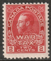 Canada 1915 Sc MR2a  War Tax MLH* Rose Carmine - Kriegssteuermarken