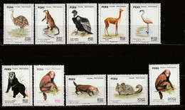 Peru 1973 - 1975 Peru Wildtiere Sammlung ** Postfrisch - Peru