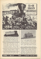 Catalogue E And H IRON HORSE 1961 April-May Digest Varney Mantua - English