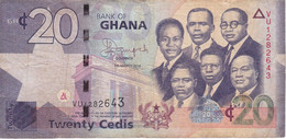 BILLETE DE GHANA DE 20 CEDIS DEL AÑO 2013 (BANKNOTE) - Ghana