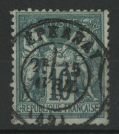N° 76 10 Ct Vert Sage Type II (N Sous U) Cote 325 € (voir Description) - 1876-1898 Sage (Type II)