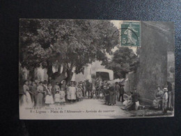 Z35 - 34 - Lignan - Place De L'Abreuvoir - Arrivée Du Courrier - 1912 - Otros Municipios