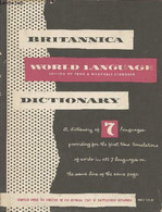 Standard Dictionary Of The English Language (international Edition) With Britannica World Language Dictionary Volume Two - Diccionarios