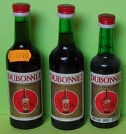 3 MIGNONNETTES - DUBONNET - Chat - Apéritif Alcool Liqueur-Années 80 - Pour Collection Non Buvable /14 - Mignonettes