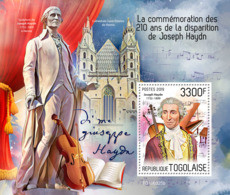 Togo 2019   Composer, Joseph Haydn  S201908 - Togo (1960-...)