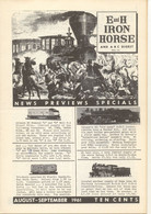 Catalogue E And H IRON HORSE 1961 August-September Digest Varney Tenshodo - Anglais