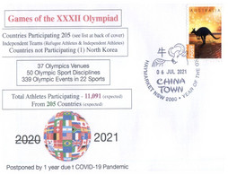(TT 25 A) Tokyo Games Of The XXXII Olympiad  - Participating Country Etc... Cancel 6 July 2021 (kangaroo Stamp) - Estate 2020 : Tokio