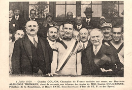 Charles GOUJON * Coureur Cycliste * Champion France 1929 * Cyclisme Vélo * Cycles Alphonse THOMANN * Doumergue Paté - Cyclisme