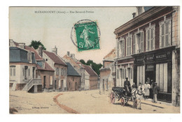 DG2106 - DEP.02 -  BLÉRANCOURT - RUE BERNARD POTTIER - CHEVAL ET CHARIOT - EPICERIE MERCERIE - Altri & Non Classificati