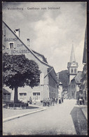 1922 Gelaufene AK Aus Waldenburg, Gasthaus Zum Schlüssel. Rückseitig Etwas Fleckig Mit Militärstempel - Waldenburg